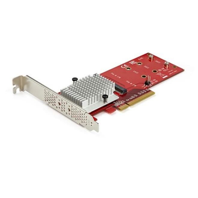  Dual  PCIe SSD Adapter Card - x8 / x16 Dual NVMe or AHCI   SSD to PCI Express   NGFF PCIe (m-key) Compatible - Dual  PCIe  SSD