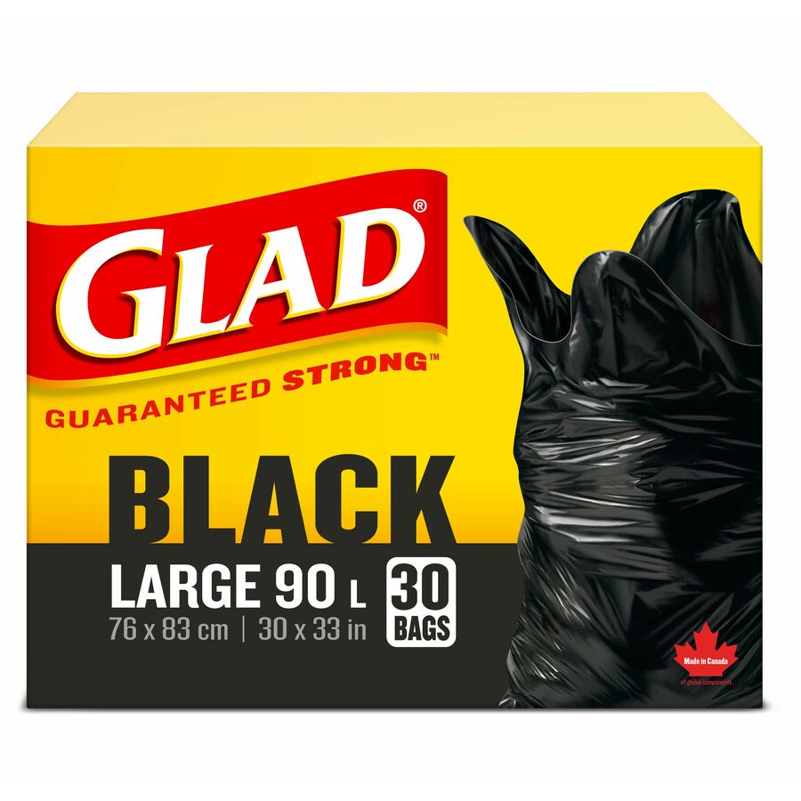 Glad Black 90L Large Bags