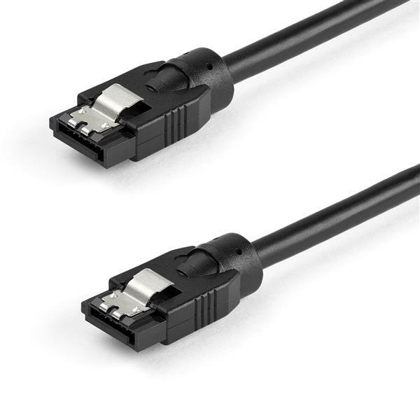 0.3 m Round SATA Cable - Latching Connectors - 6Gbs SATA Cord - SATA H