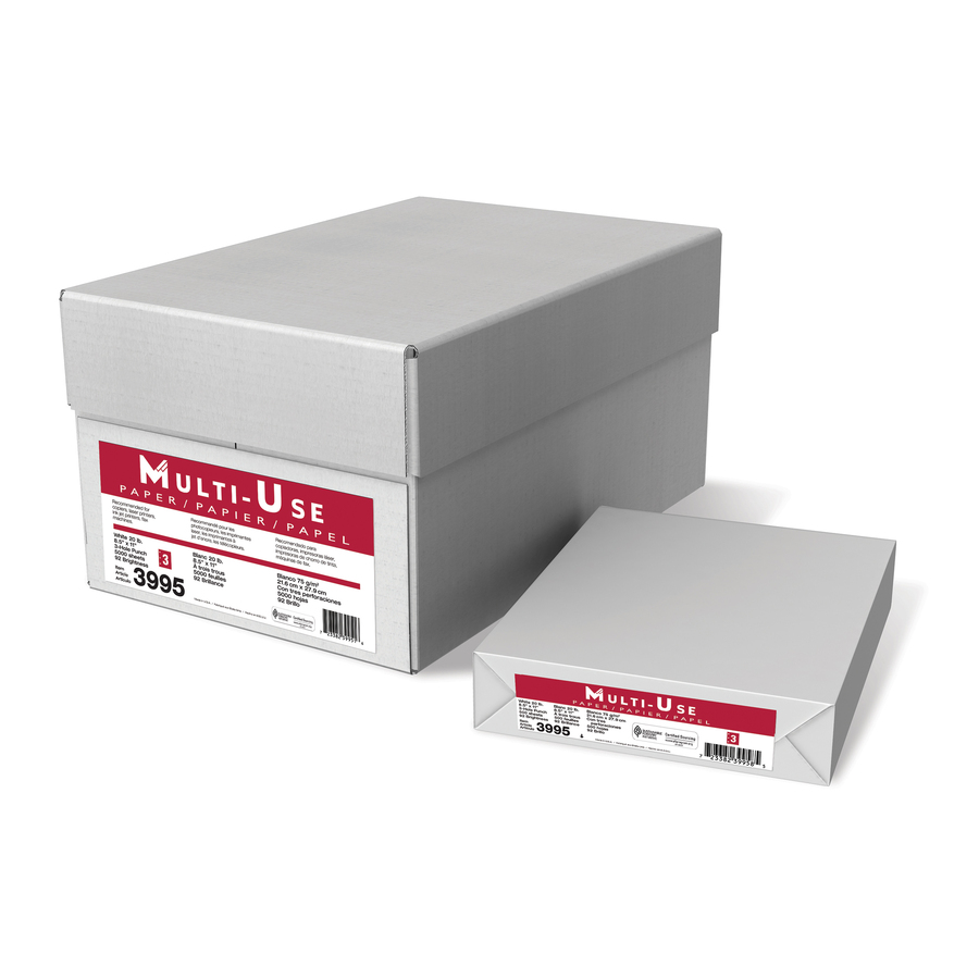 Domtar® Copy Paper, 20 lb, 8½" x 11" , 3 Holes PPRWB85113H