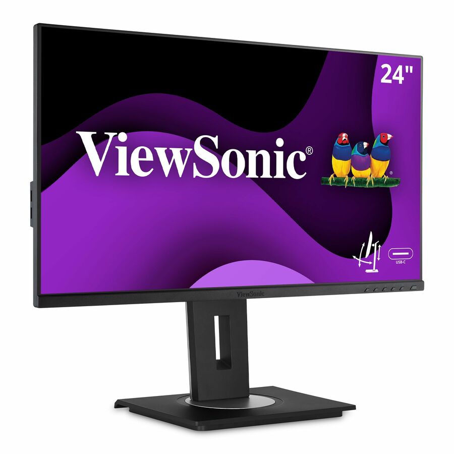 Viewsonic 24" (23.8" viewable) USB-C Docking Monitor with Built-In Ethernet and Advanced Ergonomics,1920x1080 Resolution.