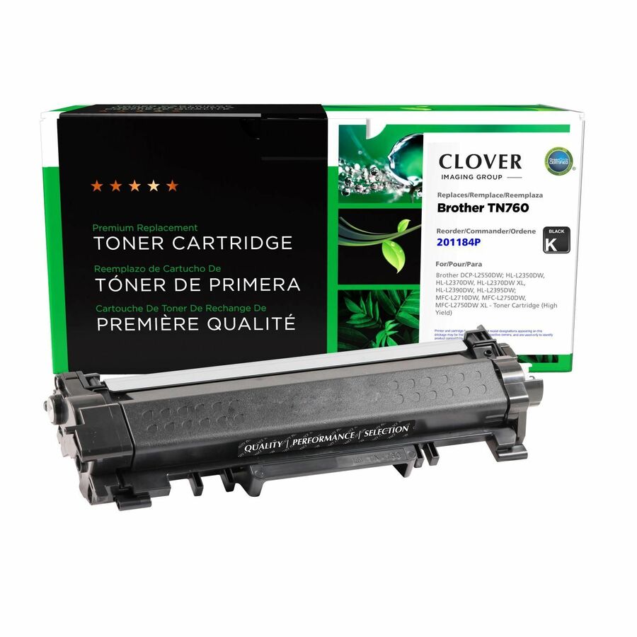 CIG Remanufactured High Yield Laser Toner Cartridge - Box Brother TN760 - Black - 1 Each