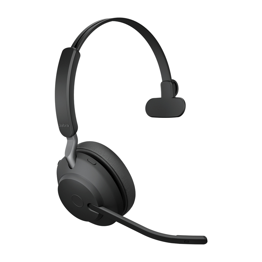 Casque Evolve2 65 Sans fil Sur tête Mono - Noir Jabra