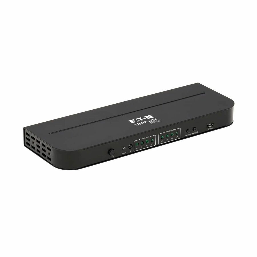 Tripp Lite B118-2X4-4K-A 2x4 HDMI Matrix Switch/Splitter - 4096 x 2160 - 4K - 4 x 2 - Display, Blu-ray Disc Player, Gaming Console, Notebook, Media Center, TV, Projector, Digital Signage, Set-top Box - 2 x HDMI Out