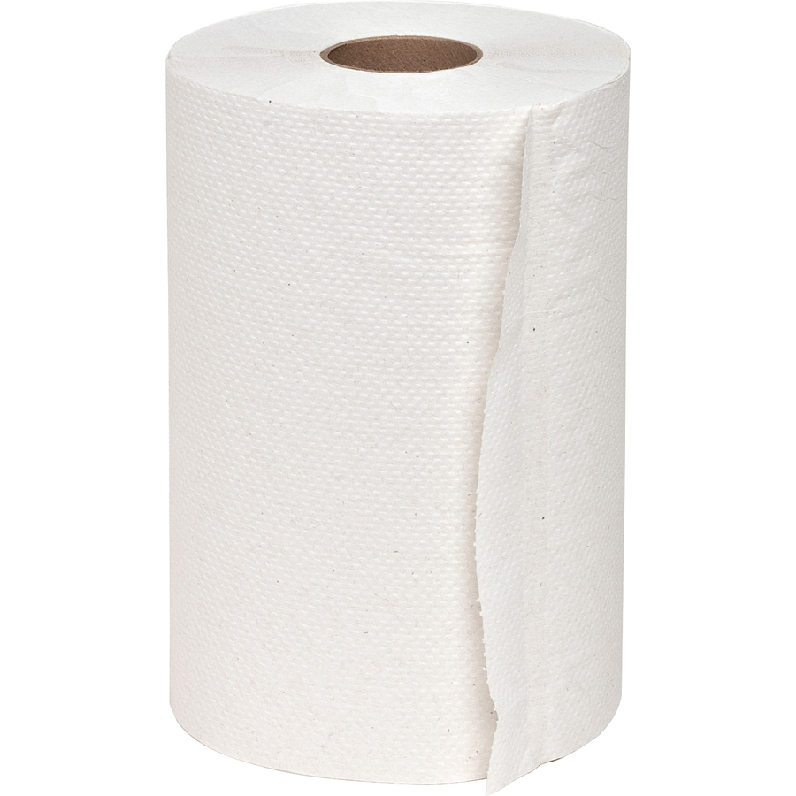 Two-Ply Nonperforated Paper Towel Rolls, 7 7/8 x 350ft, White, 12