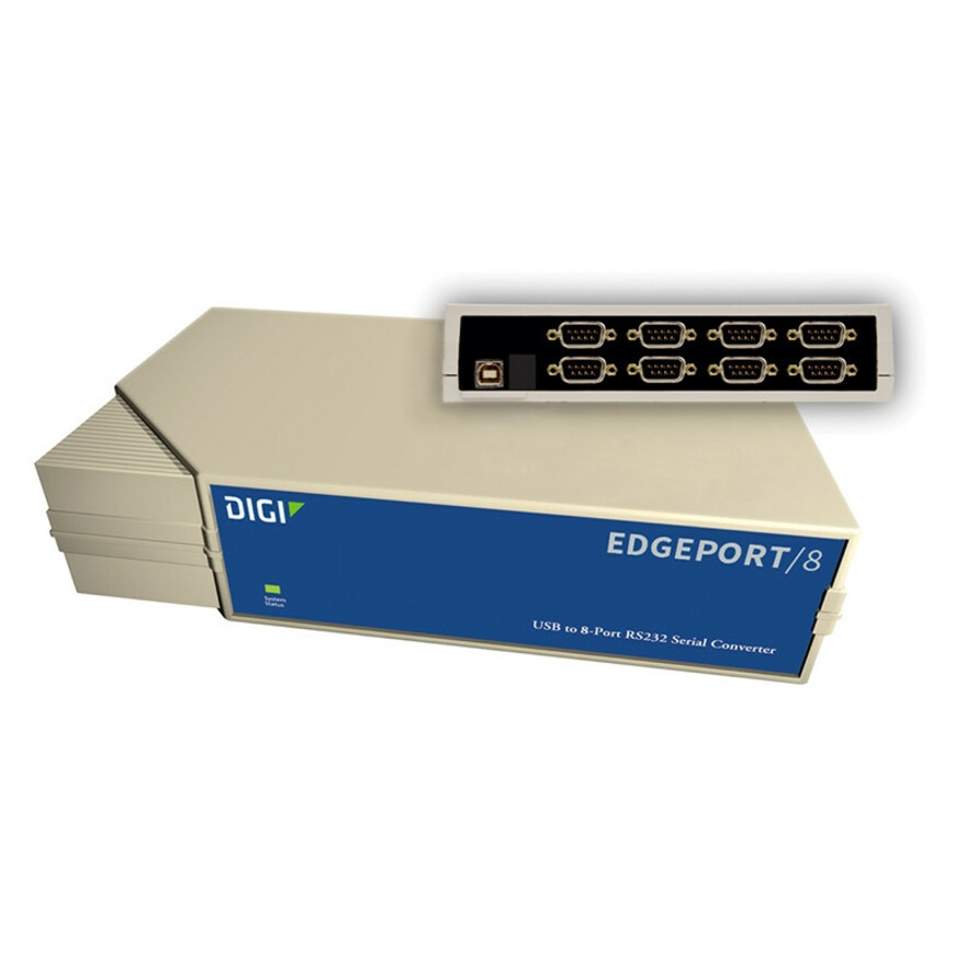 Digi EdgePort/8 8-port RS-232 DB-9 to USB converter with included USB cable