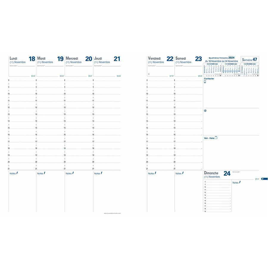 Quo Vadis Trinote Planner Refill (without cover) - 7¼"x9½" (18x24cm) - 2025