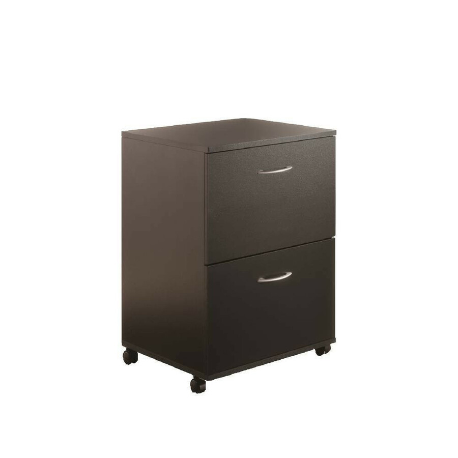 Nexera Essentials Mobile Filing Cabinet, 2-Drawer, Black