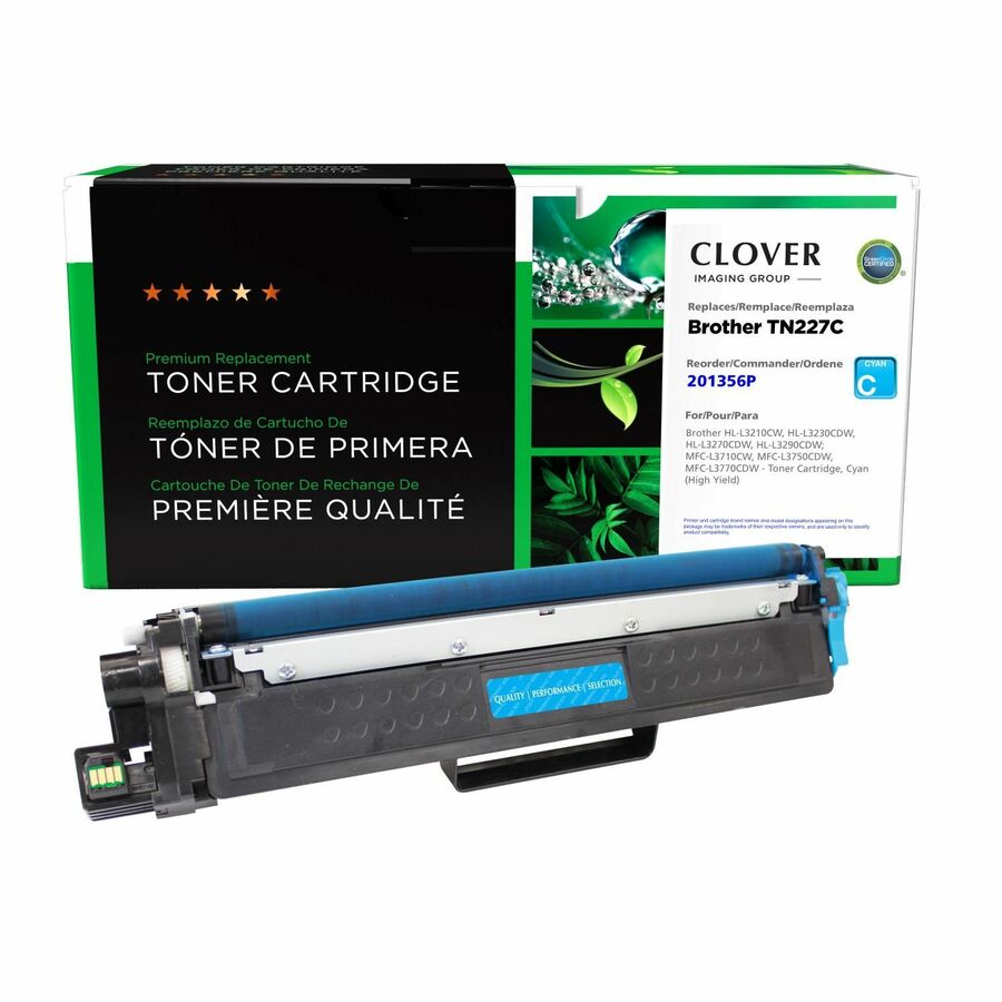 CIG - Cartouche toner Remanufactur&eacute; Élev&eacute; Rendement Laser TN227C (Brother TN227C) - Cyan - 1 chaque
