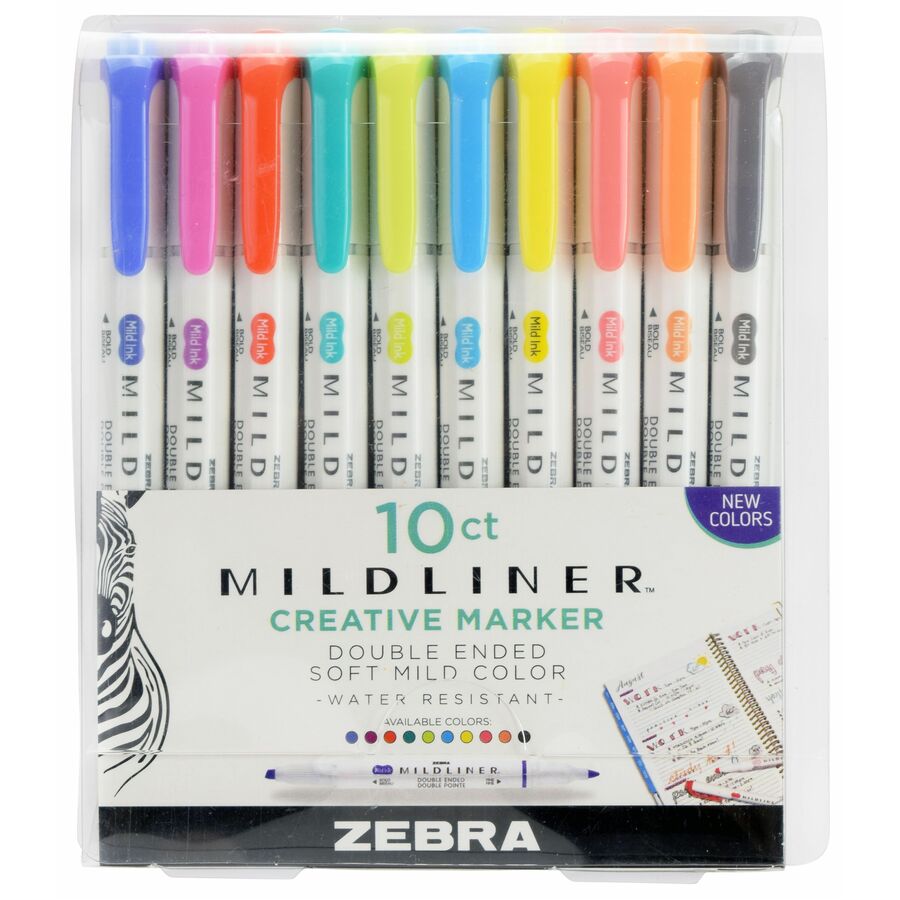 Zebra Mildliner Double-Sided Highlighter - Fine / Bold - Mild Violet