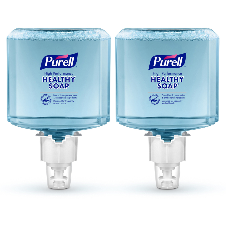 PURELL® CRT HEALTHY SOAP® ES4 High Performance Foam Refill - 40.6 fl oz  (1200 mL) - Push-Style Dispenser - Dirt Remover, Kill Germs - Hand, Skin -  Clear - Recycled - Dye-free - 2 / Carton