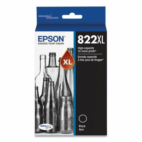 Epson T822 Original High Yield Inkjet Ink Cartridge - Black - 1 Each