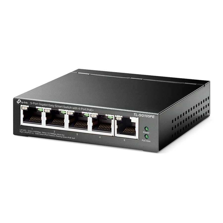 Commutateur intelligent 5 ports Gigabit avec 4 ports PoE+ - TP-Link