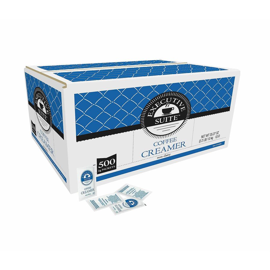 Executive Suite NonDairy Coffee Creamer, 0.07 Oz, Box Of 500 Packets