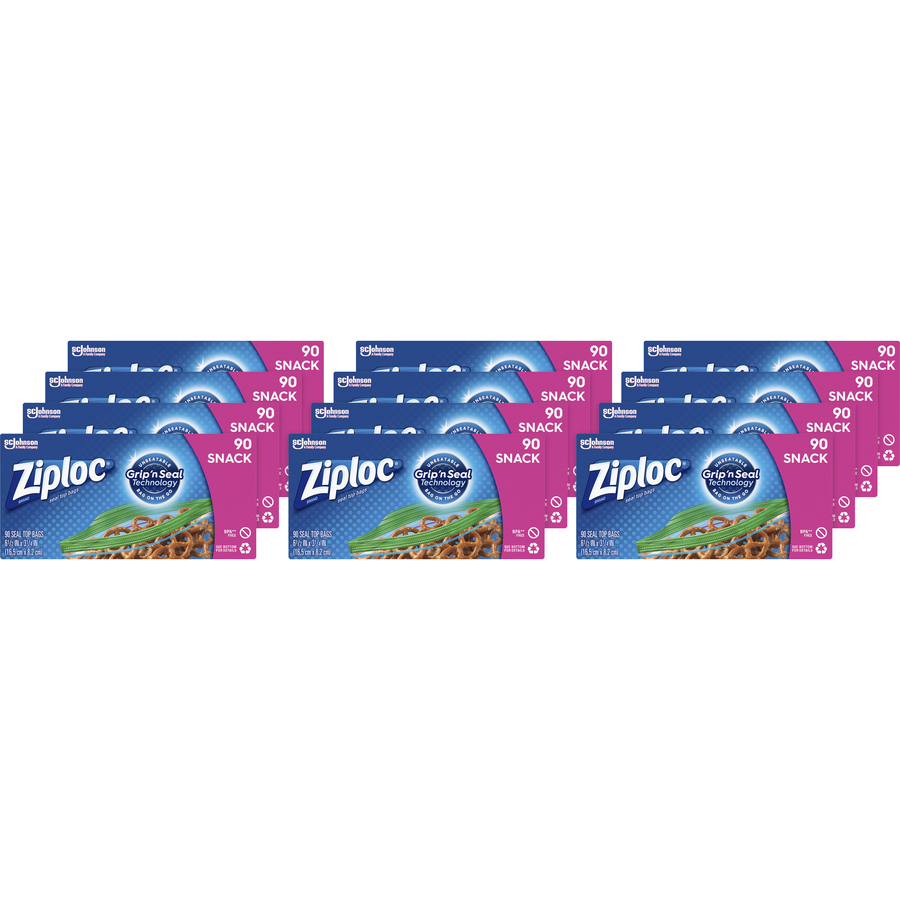 Ziploc Seal Top Bags, Snack - 90 bags