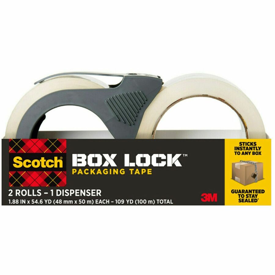 Scotch Box Lock Dispenser Packaging Tape 55 yd Length x 1.88