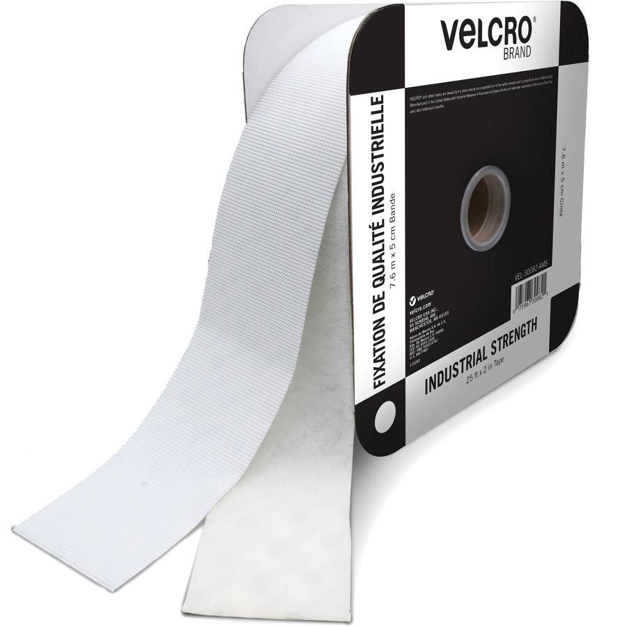 VELCRO® Industrial Fastener Tape - 25 ft Length x 2 Width - 1 / Roll -  White - Filo CleanTech