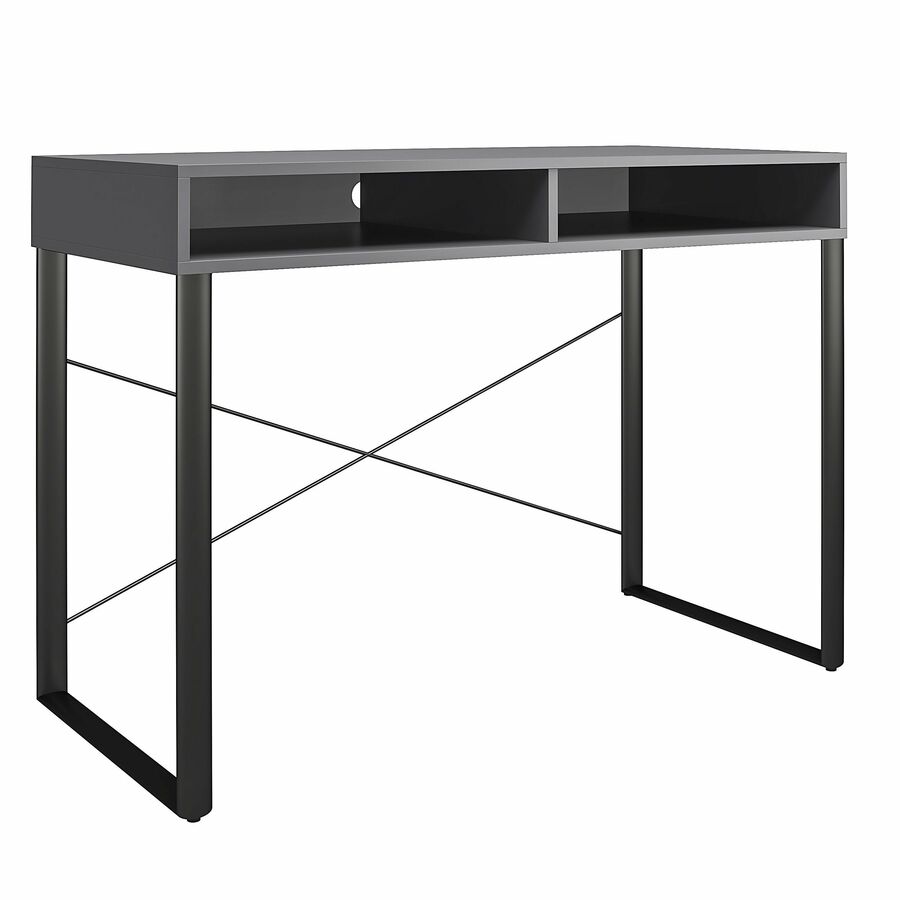 Brenton Studio® Bexler 42”W Desk with Mobile Cart, Gray/Black