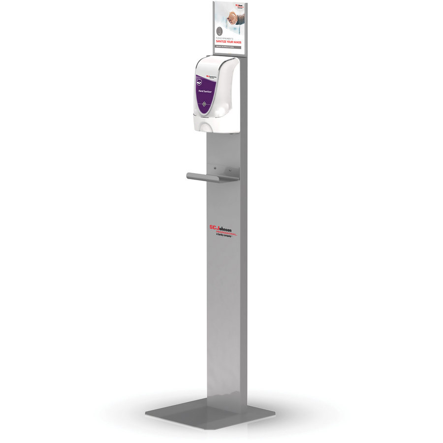 SC Johnson Hand Hygiene Touch-free Dispenser Stand Automatic  Touch-free, Sturdy, Durable, Wear Resistant, Tear Resistant Silver 1Each