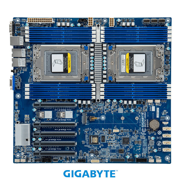 Gigabyte Motherboard MZ72-HB0 AMD EPYC 7002 SP3 DDR4 128GB PCI Express VGA/USB E-ATX Retail