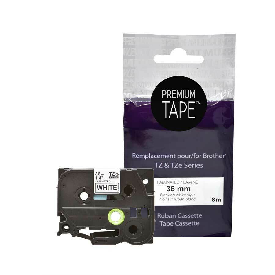 Ruban d'&eacute;tiquettes compatible (Alternative à Brother TZ-261 / Tze-261) - Premium Tape