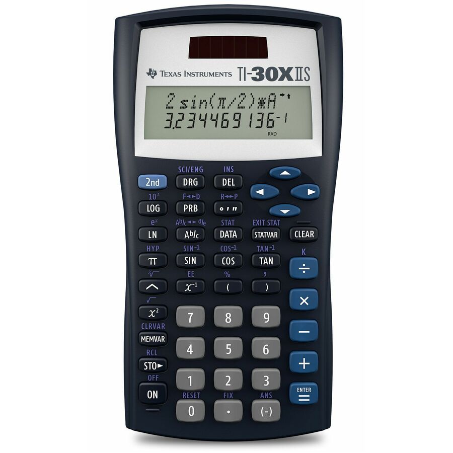 Texas Instruments TI30XIIS Dual Power Scientific Calculator - 2 Line(s) -  LCD - Battery/Solar Powered 