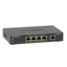 NETGEAR GS305EP-100NAS  5-Port 10/100/1000 Mbps Gigabit Ethernet SOHO Smart Managed Plus PoE Switch with 4-Port PoE+ - 5 Ports - Manageable - 2 Layer Supported - 63 W PoE Budget - Twisted Pair - PoE Ports - Desktop, Wall Mountable - 5 Year Limited Warranty