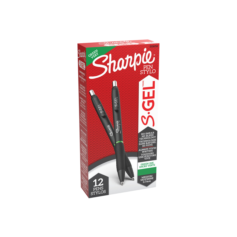 Sharpie S-Gel, Gel Pens, Bold Point 1.0mm, Black Ink Gel Pen, 12