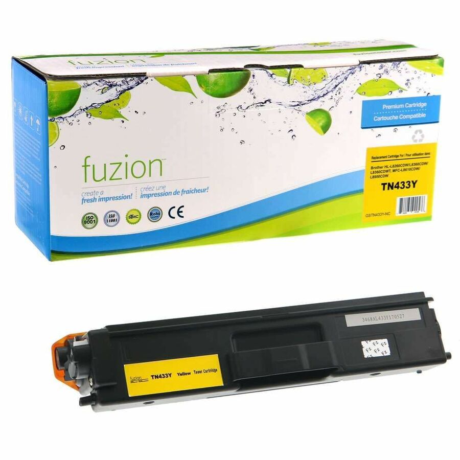 fuzion - Cartouche toner - '-Alternative pourBrother TN433Y (TN433Y) - Jaune - 1 chaque