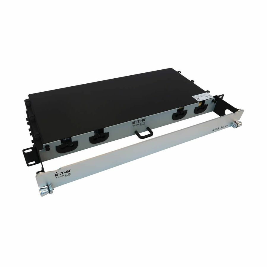 Tripp Lite N48S-4L16L-10 Preloaded Fiber Panel - 4 x Duplex - 1U High - Yellow - 19" Wide - Rack-mountable