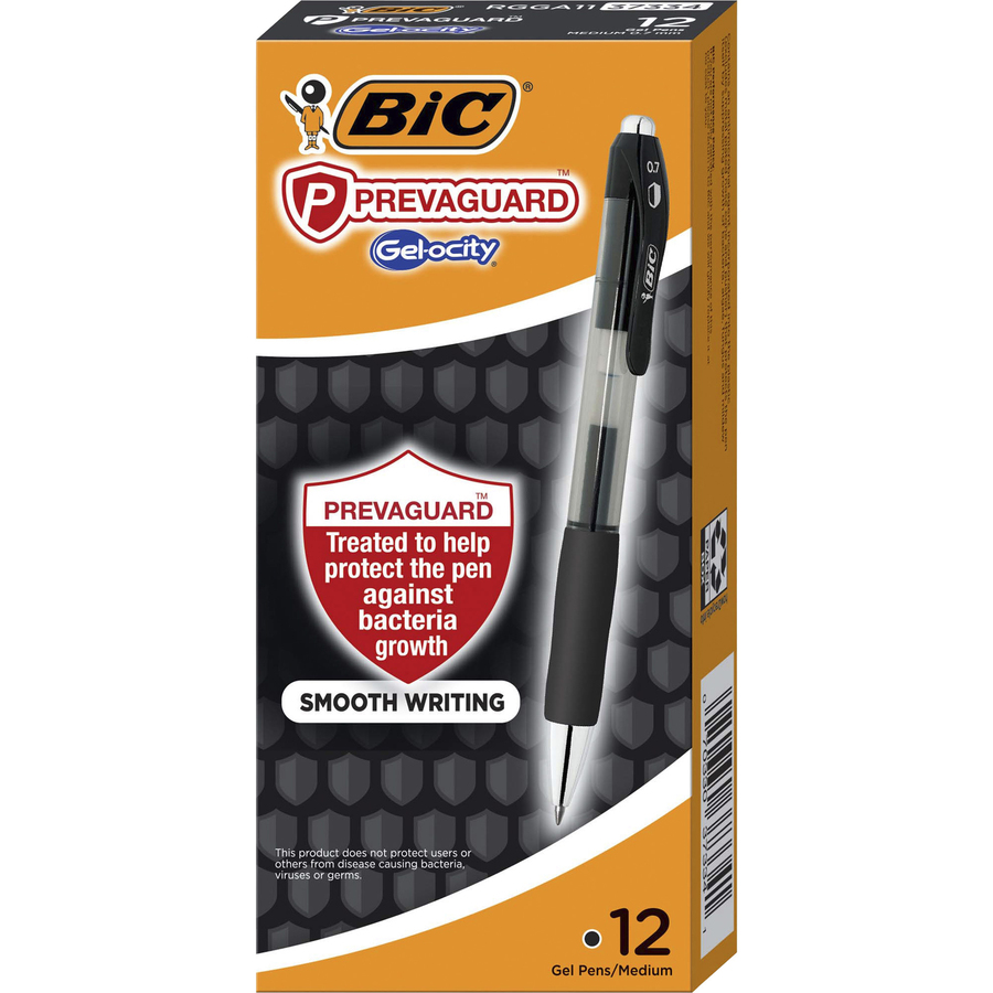 Bic 0.7mm Medium Point Clear Barrel & Assorted Ink Gel-ocity Stic Gel Pens - 14 Pack