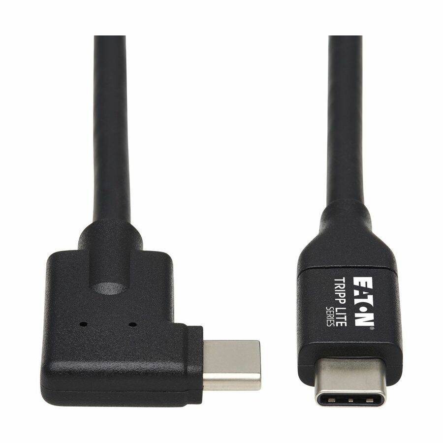 Tripp Lite U420-02M-RA USB-C to USB-C Cable, M/M, Black, 2 m (6.6 ft.) - 6.6 ft Thunderbolt 3 Data Transfer Cable for Smartphone, Computer, Charger, Power Bank, MacBook Pro, Chromebook, Notebook, Docking Station, Wall Charger, External Hard Drive, PC, ...