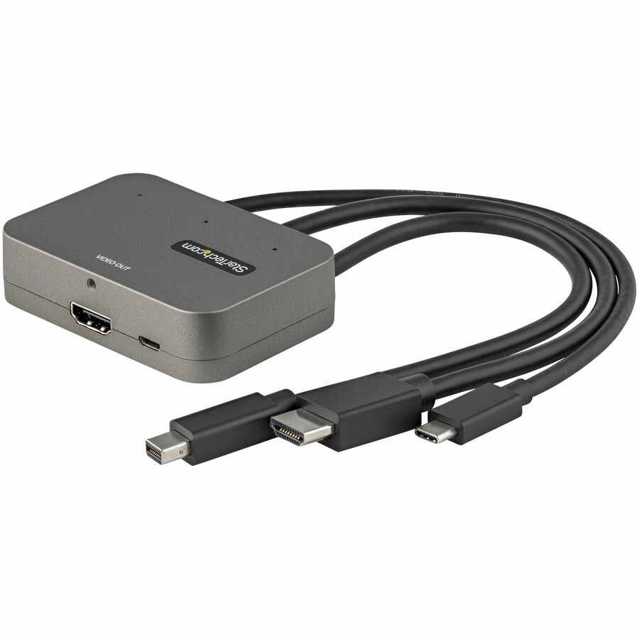 USB C Multiport Video Adapter - 4K 60Hz USB-C to HDMI 2.0 or DisplayPort  1.2 Monitor Adapter - USB Type-C 2-in-1 Display Converter HDMI/DP HBR2 HDR  