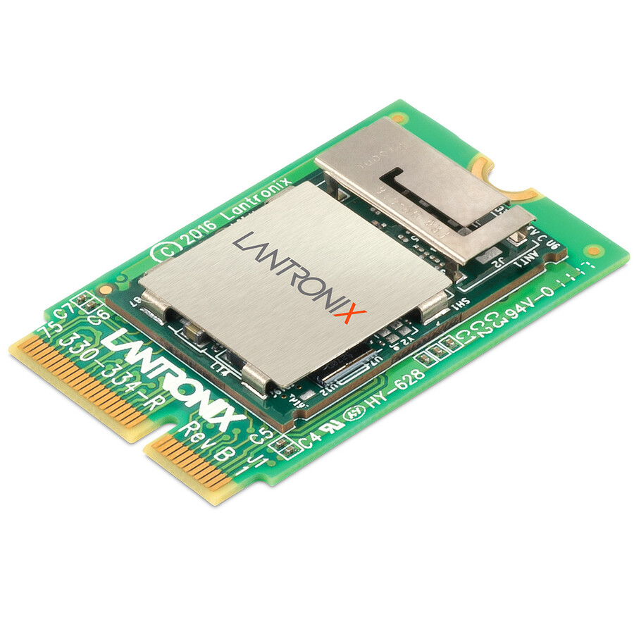 Lantronix xPico 240 edge connector embedded IoT gateway with on-module antenna