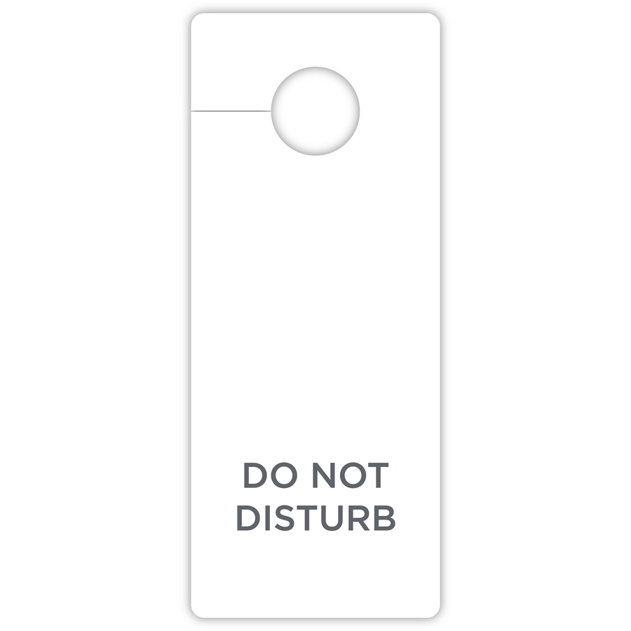  Do Not Disturb Door Hanger Black Plastic with White