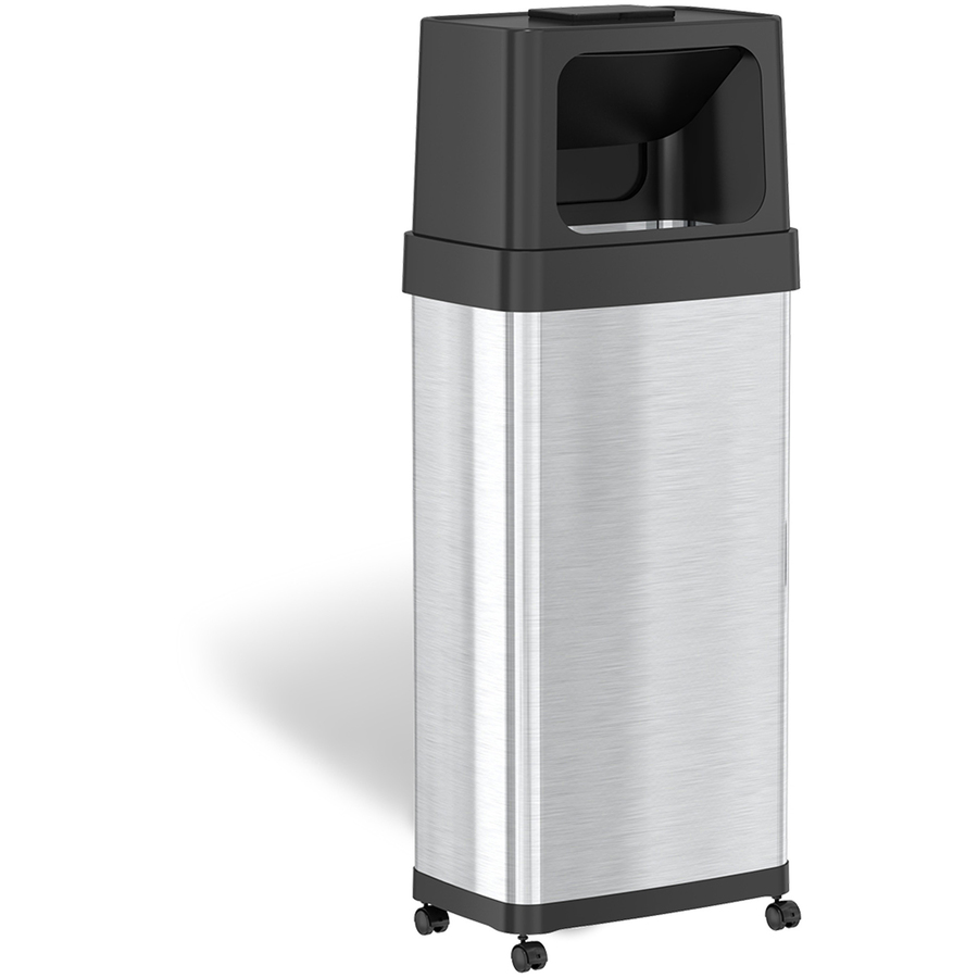 Rubbermaid Commercial Products Step-On 30-Gallon Black Steel Touchless Trash  Can with Lid at