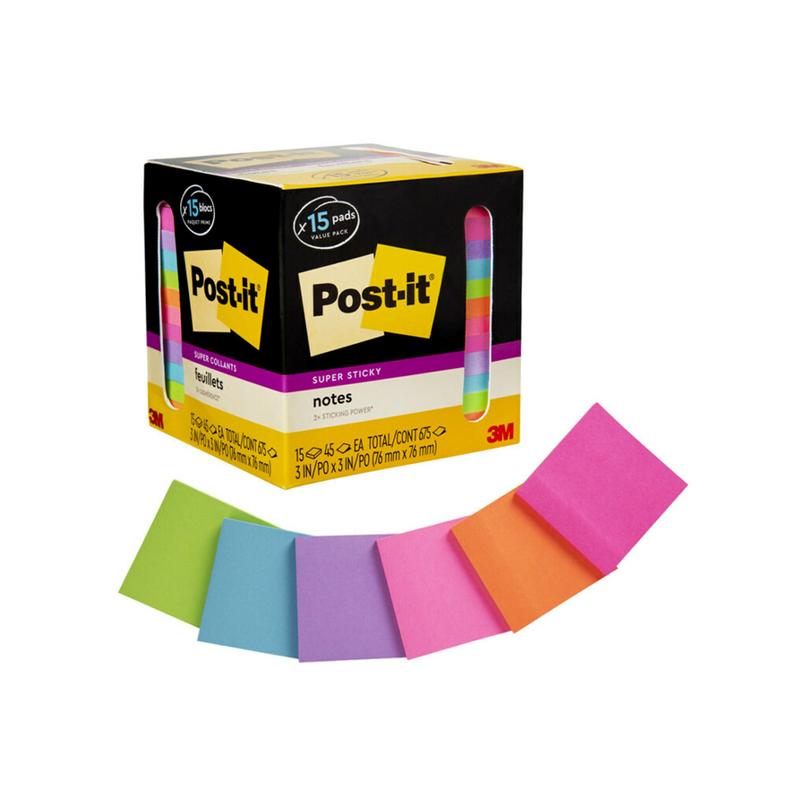 Post It Sticky Notes Reminders Self Adhesive Pastel Colours Memo Pads No  Residue