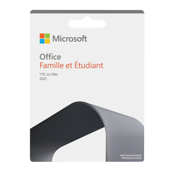 MICROSOFT Office Home & Student 2021 - One Time Purchase - No subscription required - 1 User - French - no Disc - Box Pack (79G-05404)