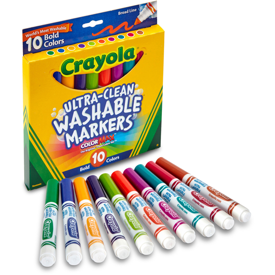 2 Pack Crayola Ultra-Clean Color Max Broad Washable Markers 12/Pkg