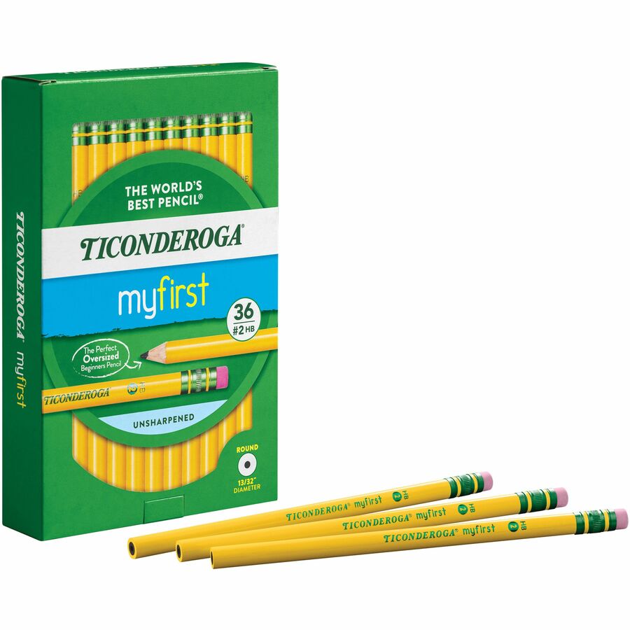 Ticonderoga My 1st Pencil, Presharpened, HB Lead, Pack of 2