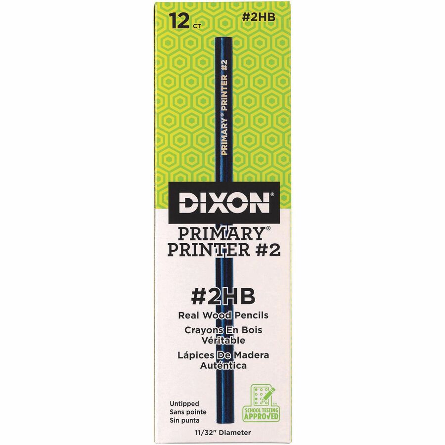 Dixon Ticonderoga Number 2 My First Beginner Pencil, Jumbo, Yellow Barrel,  2-Count