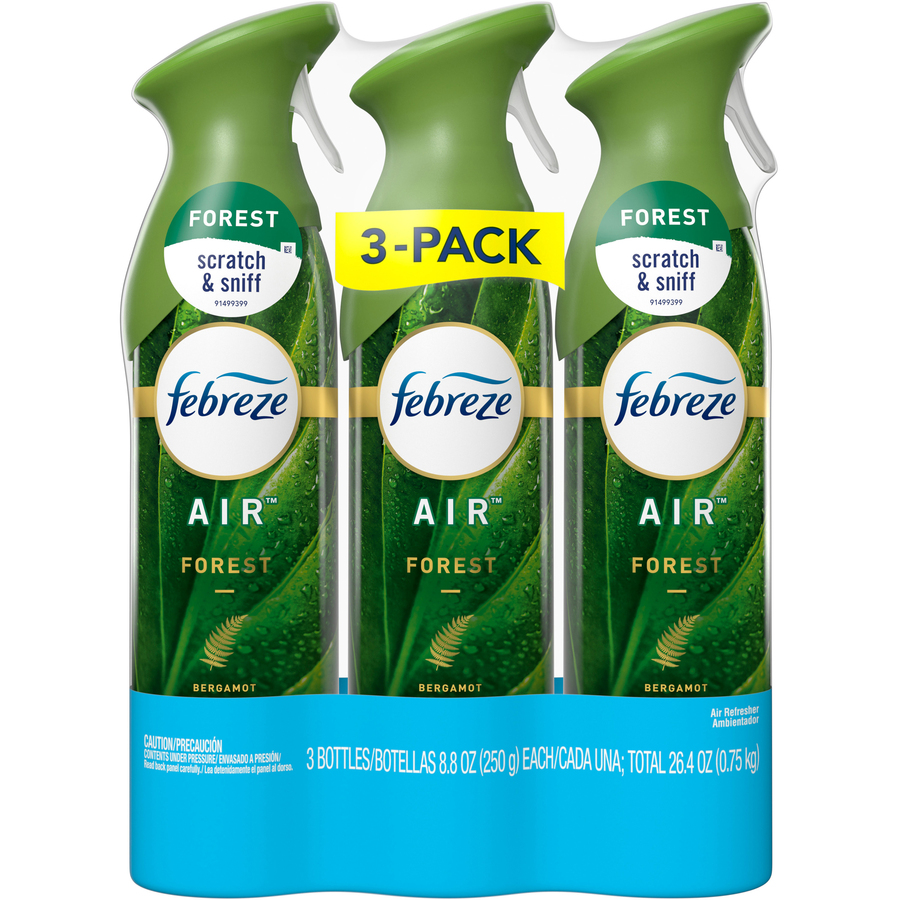 Febreze Air Freshener Spray - Spray - 8.8 fl oz (0.3 quart) - Forest - 3 /  Pack - Odor Neutralizer, VOC-free - Filo CleanTech