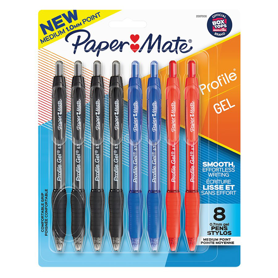 Stylo à bille r&eacute;tractable Paper Mate&reg; Gel