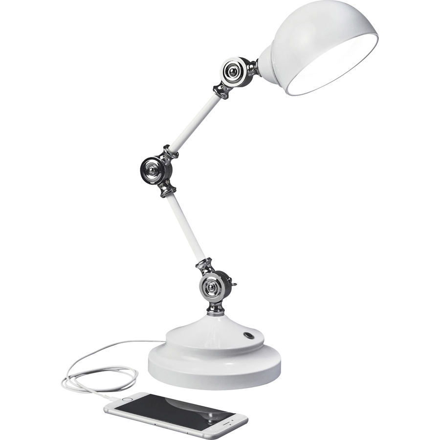 Ottlite Thrive LED Sanitizing Desk Lamp with Clock and USB