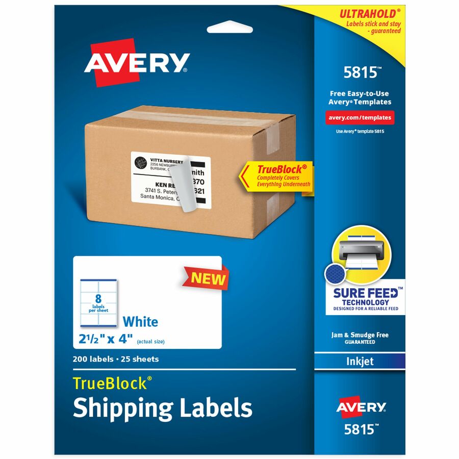 Avery® Avery® Printable Shipping Labels, 2.5