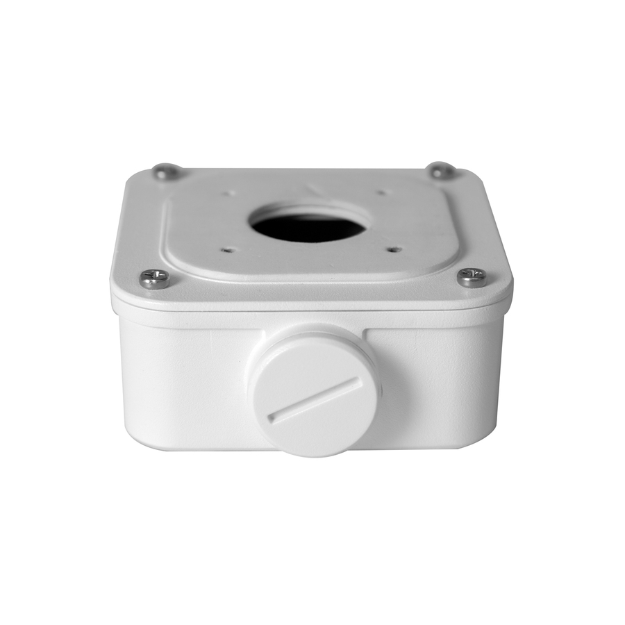 Junction box with extra back outlet for cable management in wall installations