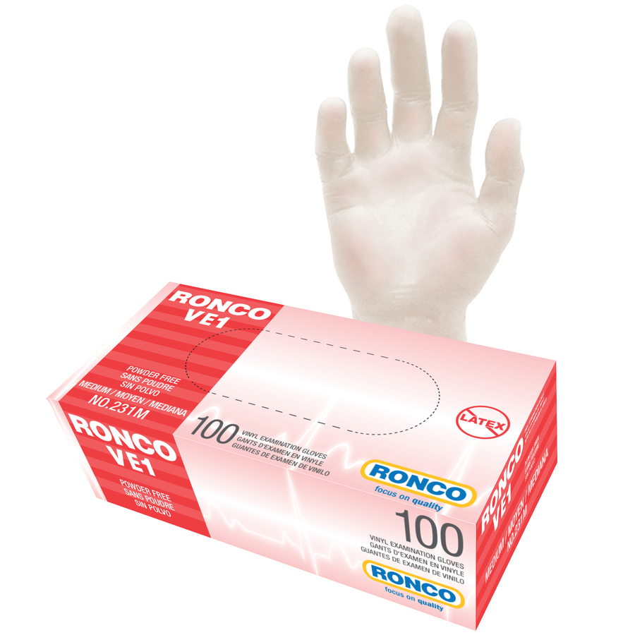 RONCO VE1 Vinyl Examination Glove (3 mil)