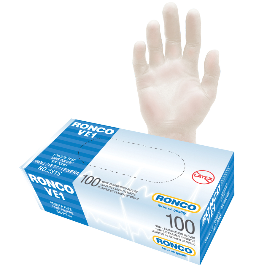 RONCO VE1 Vinyl Examination Glove (3 mil)