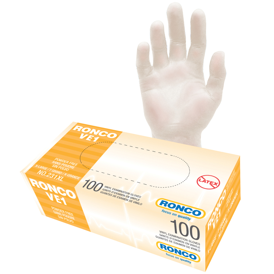 RONCO VE1 Vinyl Examination Glove (3 mil)