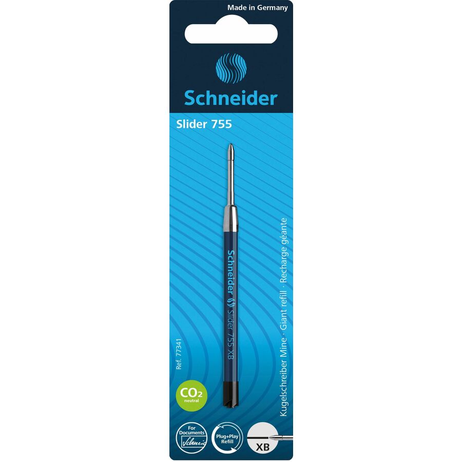 Schneider 755 Roller Pen Refill Extra Broad Black